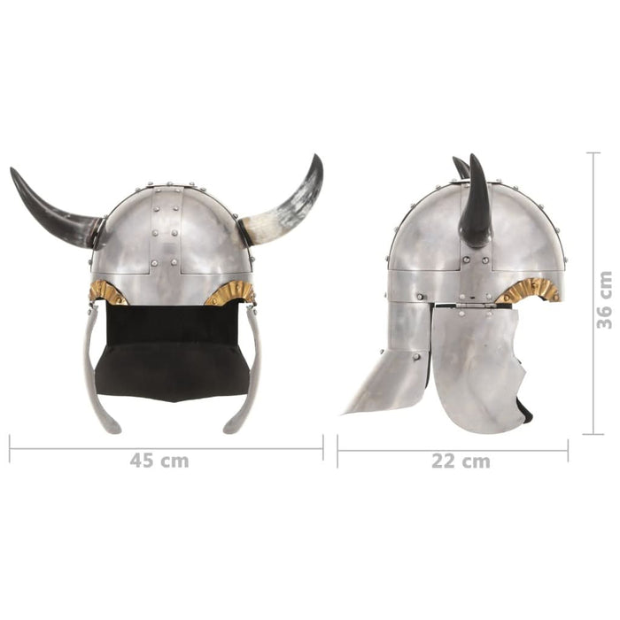 Coif de viking fantezie, jocuri de rol, argintiu, oțel - WALTI WALTI