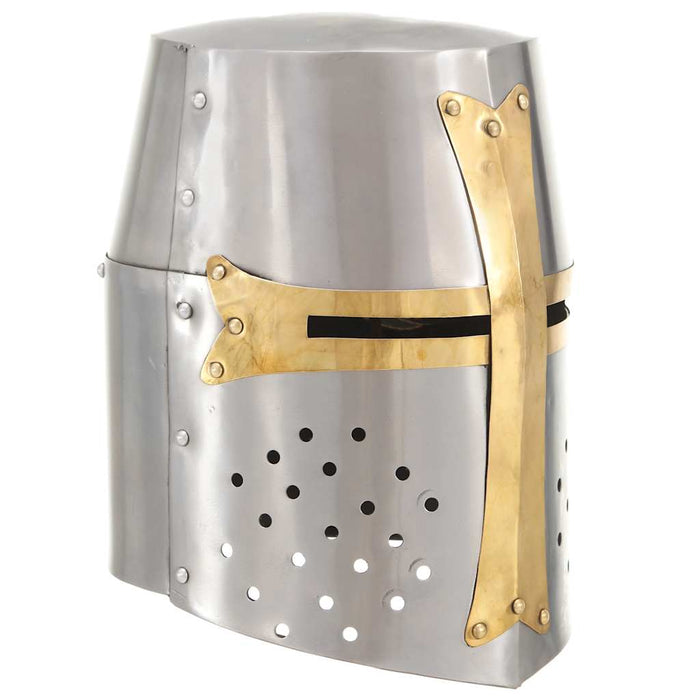 Coif de cavaler medieval antichizat joc rol, argintiu, oțel - WALTI WALTI