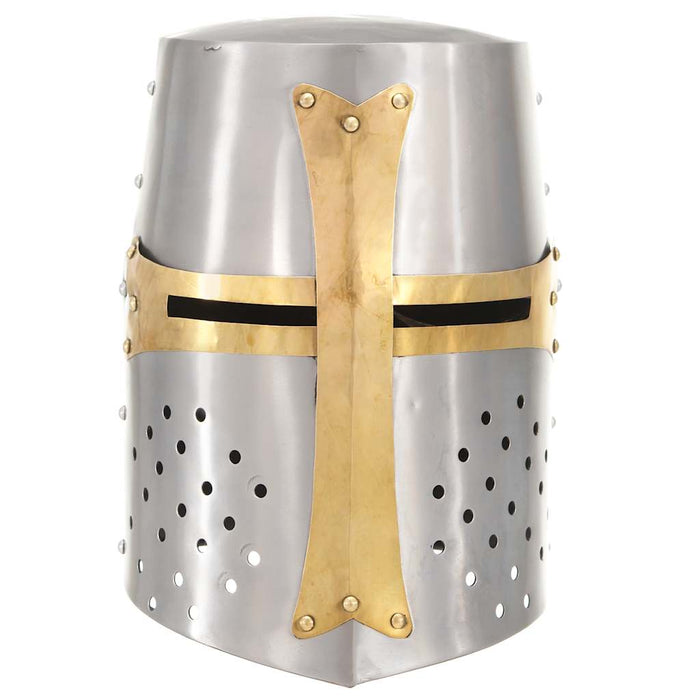 Coif de cavaler medieval antichizat joc rol, argintiu, oțel - WALTI WALTI