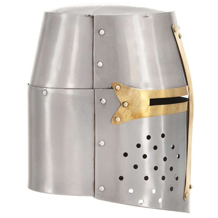 Coif de cavaler medieval antichizat joc rol, argintiu, oțel - WALTI WALTI
