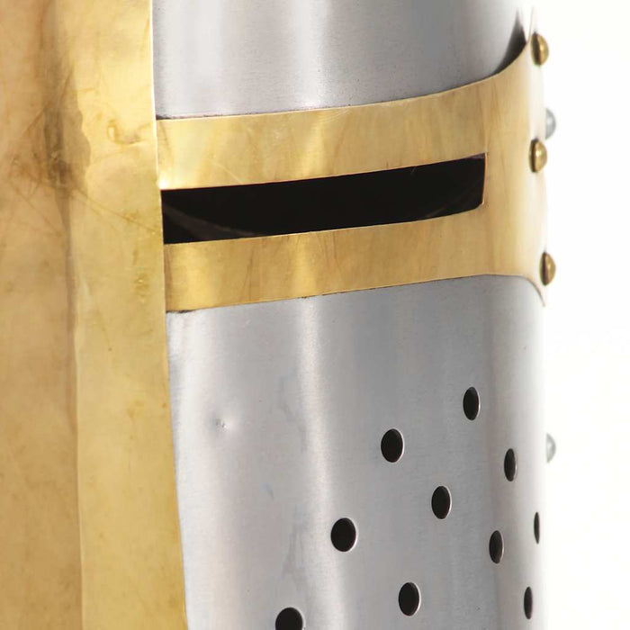 Coif de cavaler medieval antichizat joc rol, argintiu, oțel - WALTI WALTI