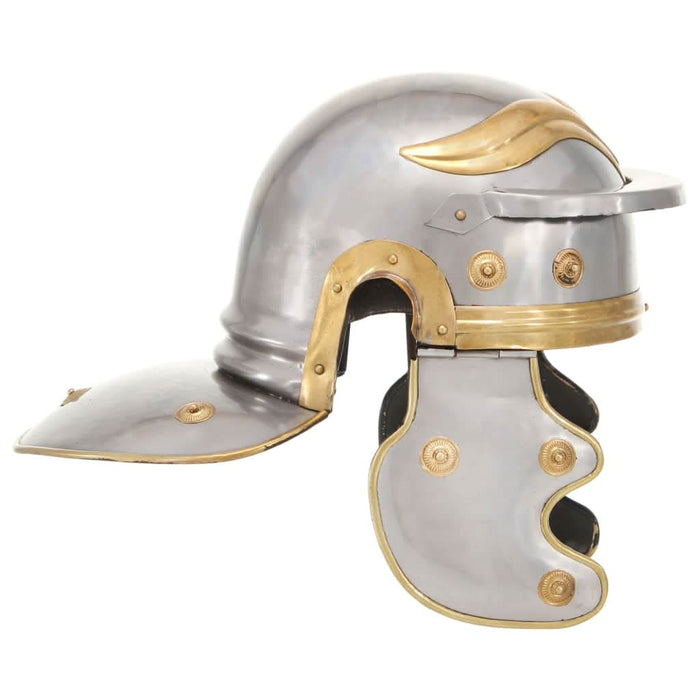 Coif soldat roman aspect antic, jocuri roluri, argintiu, oțel - WALTI WALTI