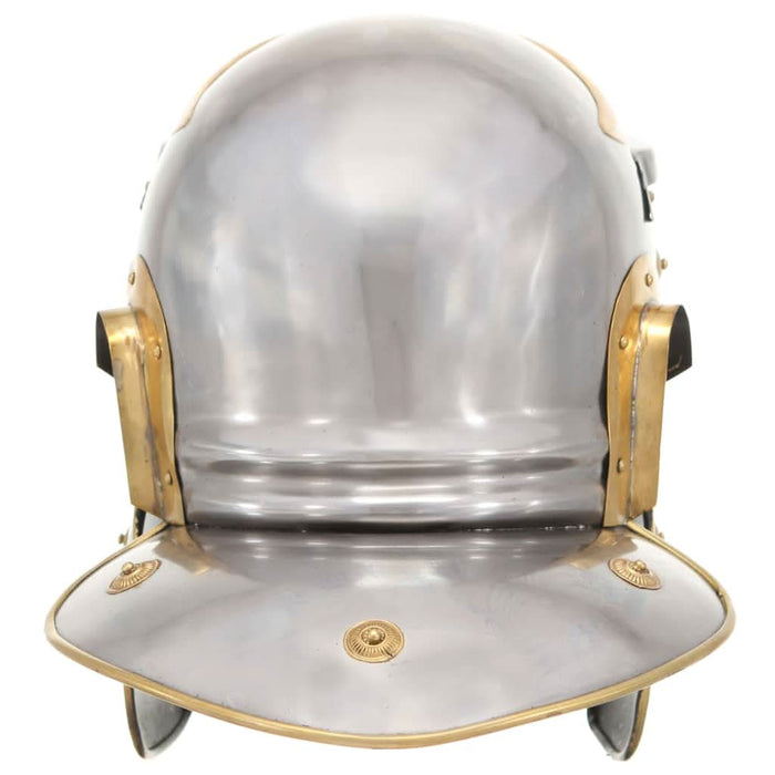 Coif soldat roman aspect antic, jocuri roluri, argintiu, oțel - WALTI WALTI