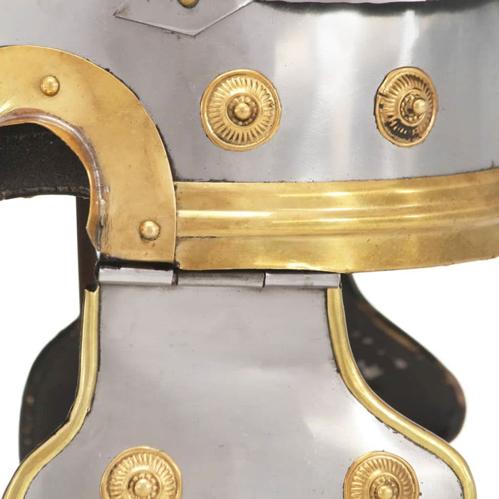 Coif soldat roman aspect antic, jocuri roluri, argintiu, oțel - WALTI WALTI