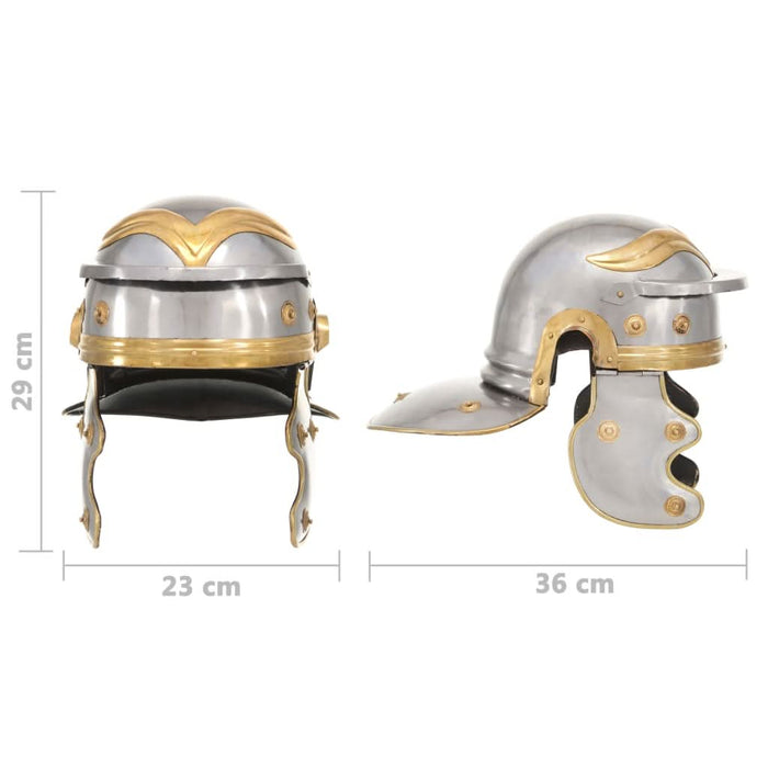 Coif soldat roman aspect antic, jocuri roluri, argintiu, oțel - WALTI WALTI
