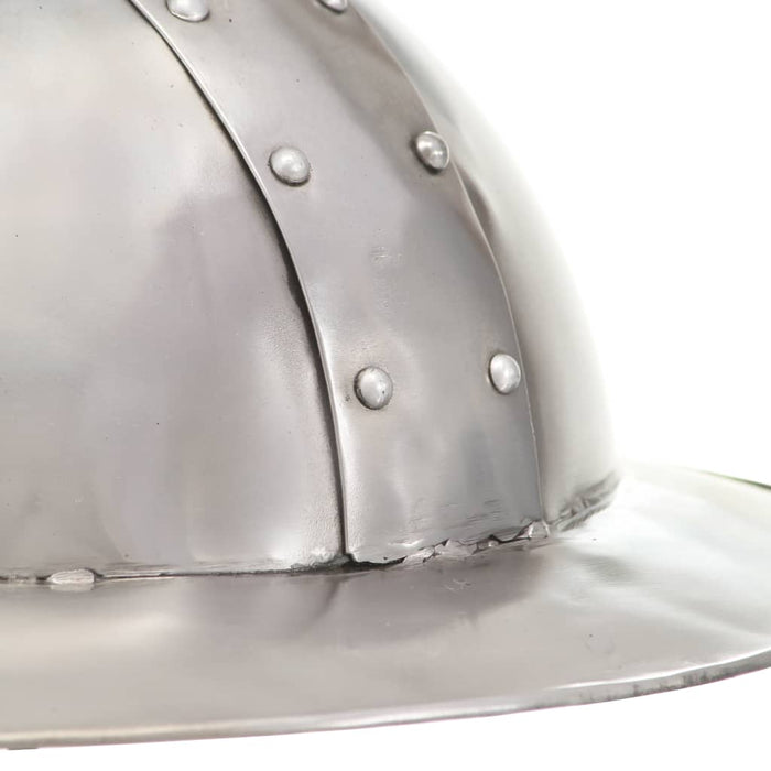 Coif cavaler medieval antic, jocuri de rol, argintiu, oțel WALTI