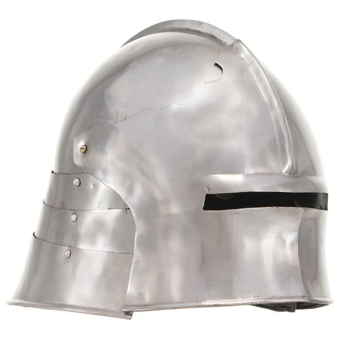 Coif cavaler medieval antic, jocuri pe roluri, argintiu, oțel - WALTI WALTI