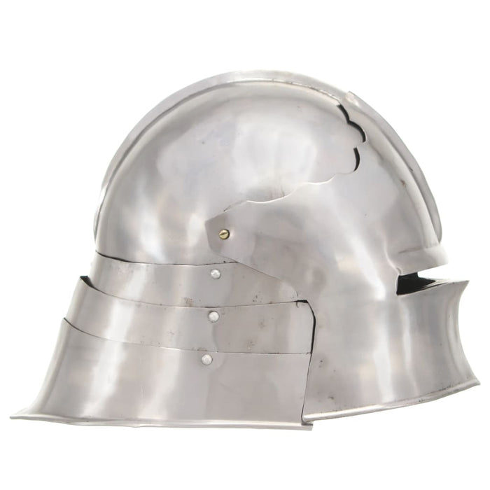 Coif cavaler medieval antic, jocuri pe roluri, argintiu, oțel - WALTI WALTI