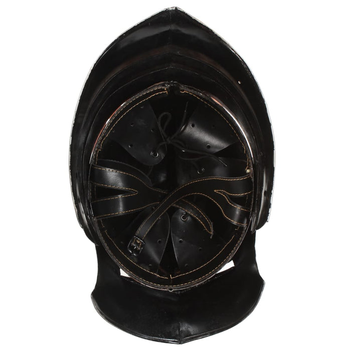 Coif cavaler medieval antic, jocuri pe roluri, argintiu, oțel - WALTI WALTI