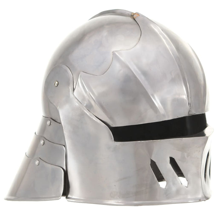 Coif cavaler medieval antichizat jocuri pe roluri argintiu oțel - WALTI WALTI