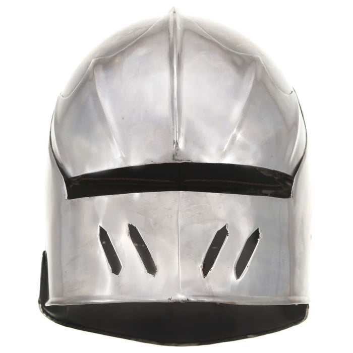 Coif cavaler medieval antichizat jocuri pe roluri argintiu oțel - WALTI WALTI