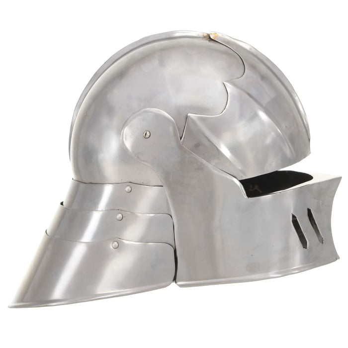 Coif cavaler medieval antichizat jocuri pe roluri argintiu oțel - WALTI WALTI