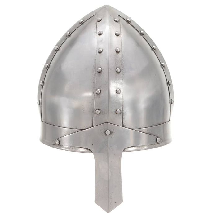 Coif cavaler medieval antic, jocuri de rol, argintiu, oțel - WALTI WALTI