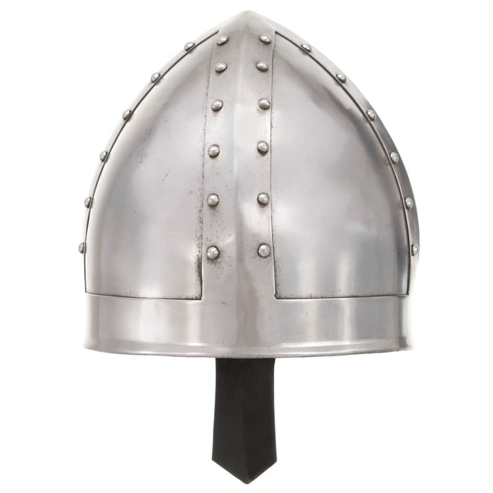 Coif cavaler medieval antic, jocuri de rol, argintiu, oțel - WALTI WALTI