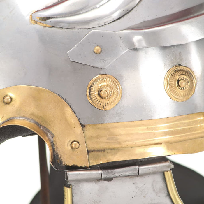 Coif soldat roman antic, joc de rol, argintiu, oțel - WALTI WALTI