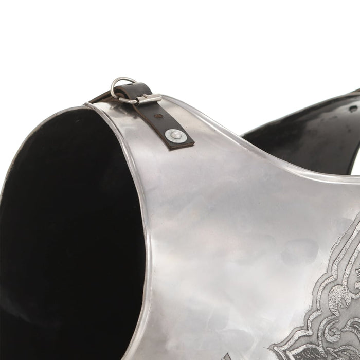 Replică armură cavaler medieval jocuri de rol, argintiu, oțel - WALTI WALTI