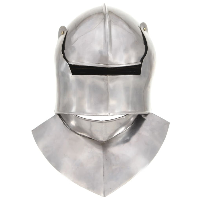 Coif cavaler medieval antic, jocuri de rol, argintiu, oțel - WALTI WALTI
