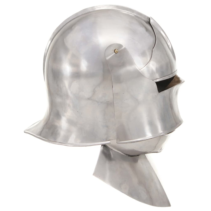 Coif cavaler medieval antic, jocuri de rol, argintiu, oțel - WALTI WALTI