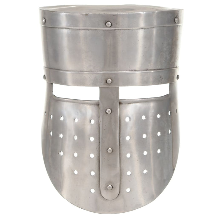 Coif cavaler medieval antic, jocuri pe roluri, argintiu, oțel - WALTI WALTI