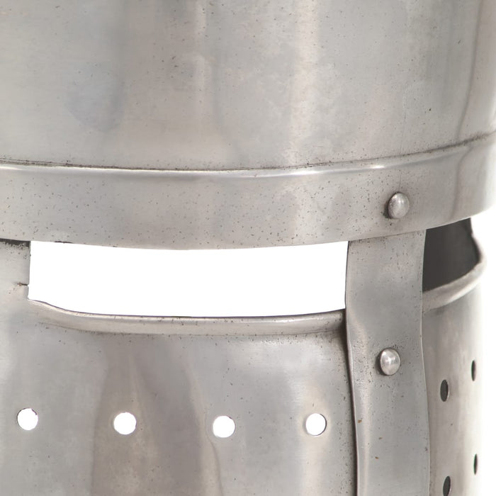 Coif cavaler medieval antic, jocuri pe roluri, argintiu, oțel - WALTI WALTI