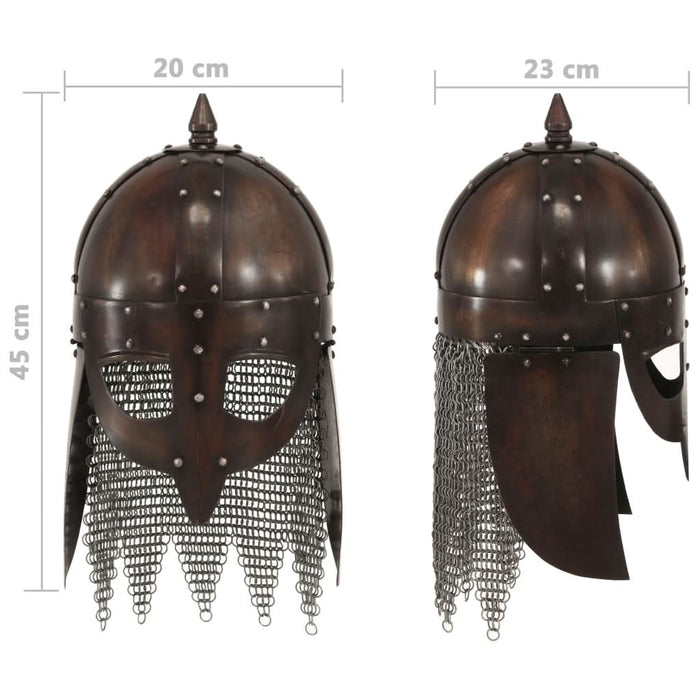 Coif de viking, aspect antic, jocuri pe roluri, arămiu, oțel - WALTI WALTI