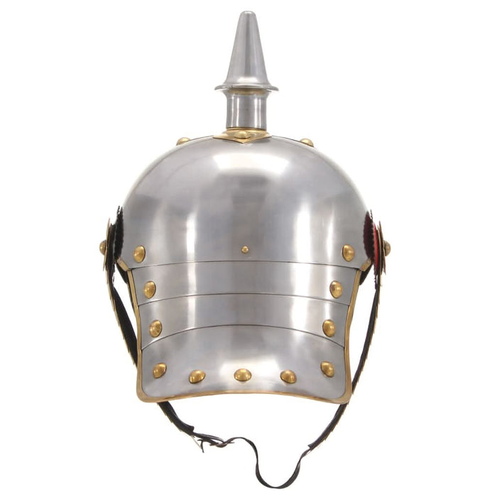 Coif german prusac replică antichizată joc roluri argintiu oțel - WALTI WALTI