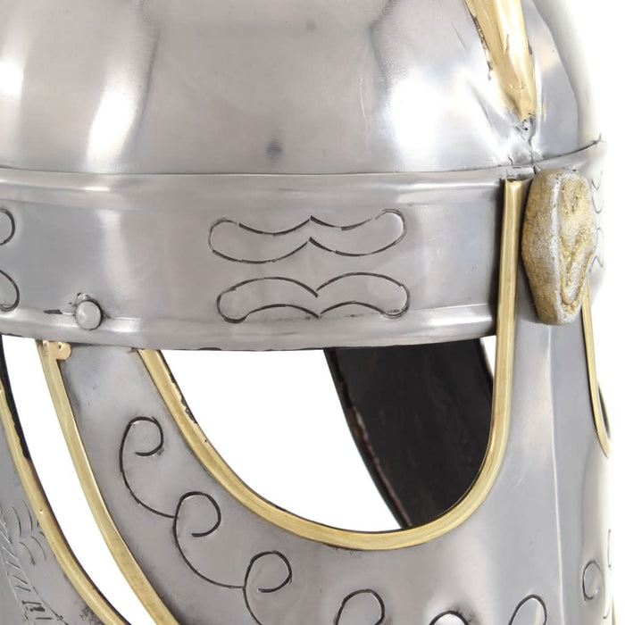 Coif cavaler antichizat Beowulf jocuri pe roluri argintiu oțel - WALTI WALTI