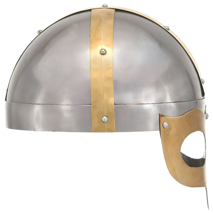 Coif de viking, aspect antic, jocuri pe roluri, argintiu, oțel WALTI