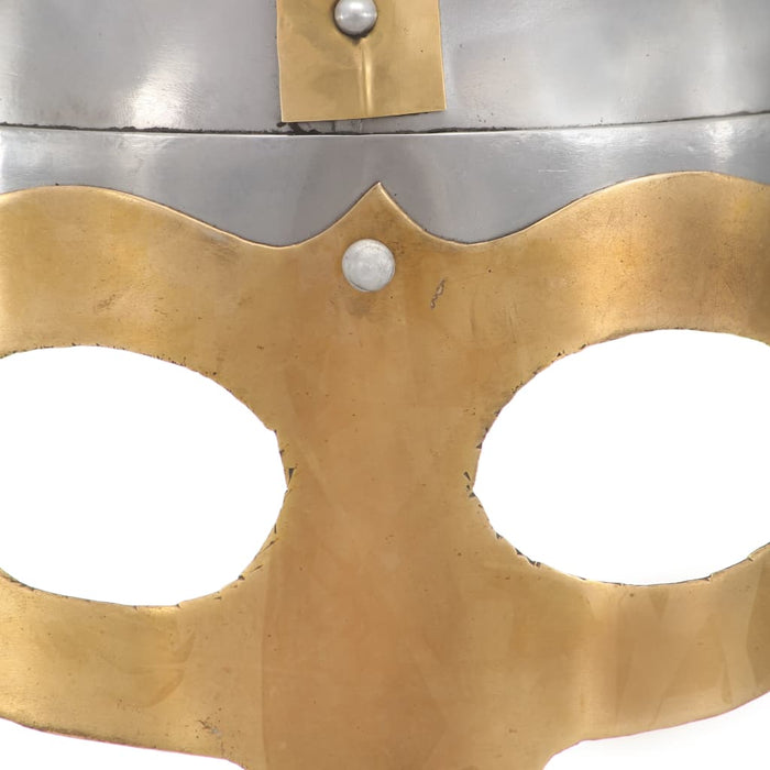 Coif de viking, aspect antic, jocuri pe roluri, argintiu, oțel WALTI