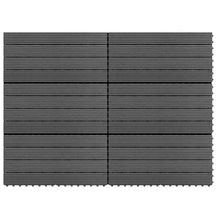 Plăci pentru Deck 6 pcs Gri 60 x 30 cm Lemn compozit - WALTI WALTI