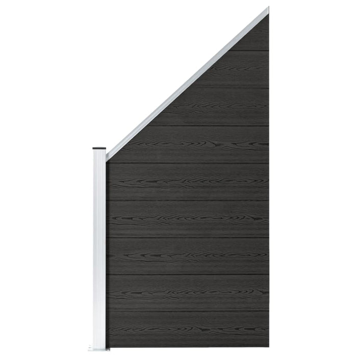 Panou de gard, gri, 95x(105-180) cm, WPC - WALTI WALTI