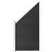 Panou de gard, gri, 95x(105-180) cm, WPC - WALTI WALTI