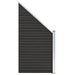 Panou de gard, gri, 95x(105-180) cm, WPC - WALTI WALTI