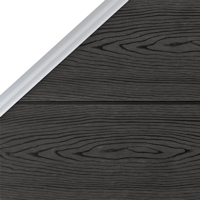 Panou de gard, gri, 95x(105-180) cm, WPC - WALTI WALTI