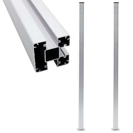 Stâlpi de gard, 2 buc., 185 cm, aluminiu - WALTI WALTI