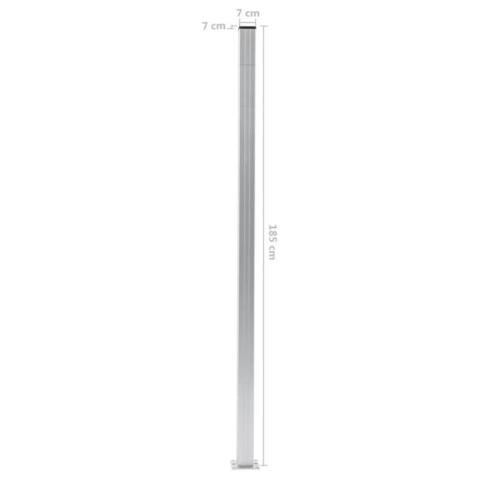 Stâlpi de gard, 2 buc., 185 cm, aluminiu - WALTI WALTI