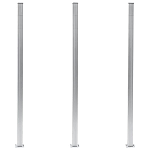 Stâlpi de gard, 3 buc., 185 cm, aluminiu - WALTI WALTI