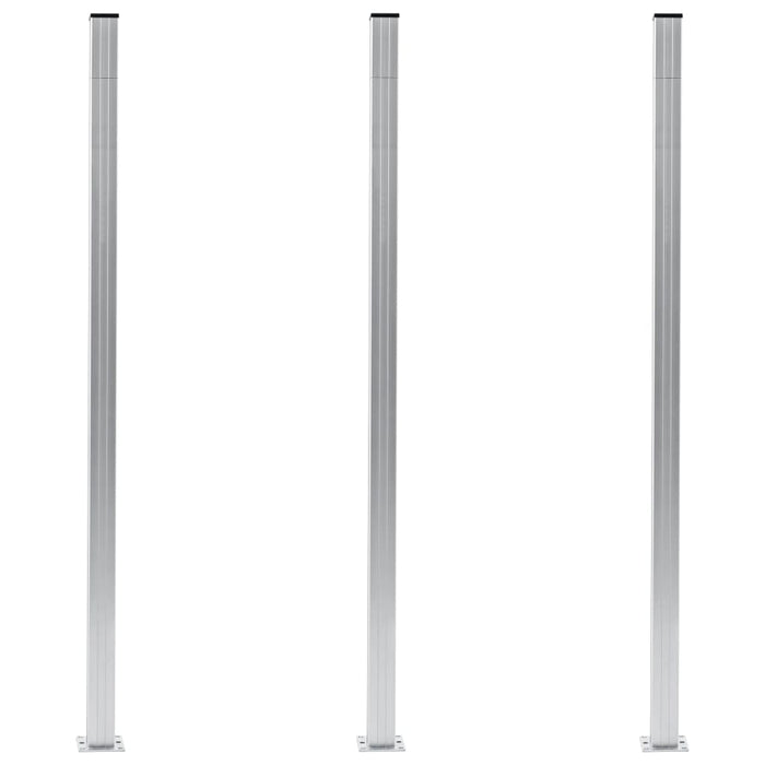 Stâlpi de gard, 3 buc., 185 cm, aluminiu - WALTI WALTI