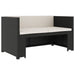 Set mobilier de grădină cu perne, 5 piese, negru, poliratan - WALTI WALTI