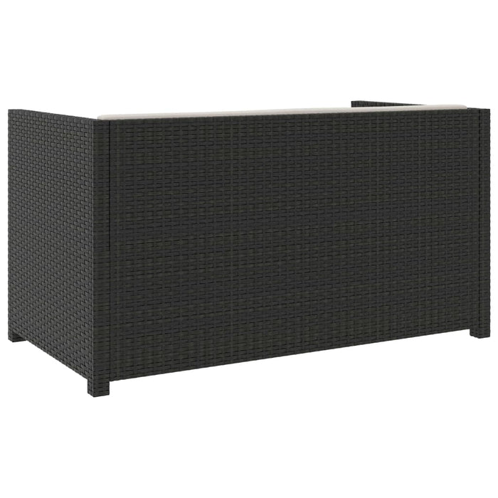 Set mobilier de grădină cu perne, 5 piese, negru, poliratan - WALTI WALTI