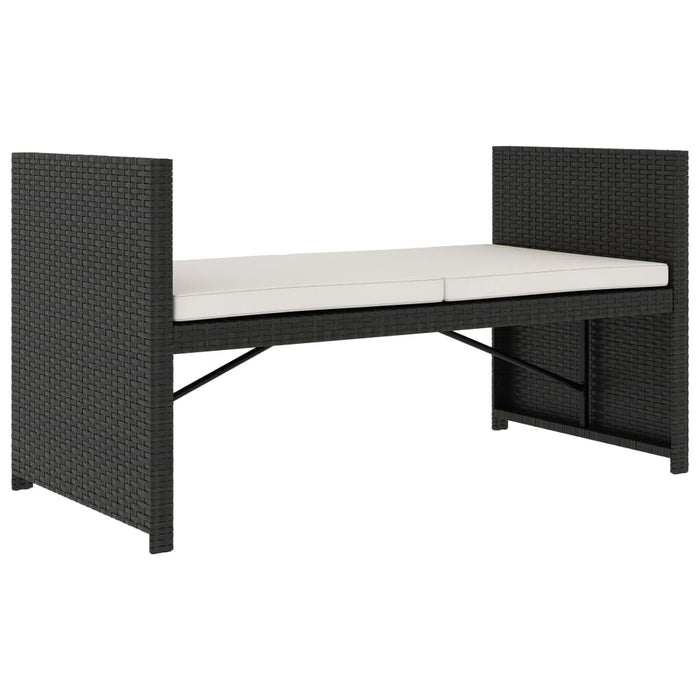 Set mobilier de grădină cu perne, 5 piese, negru, poliratan - WALTI WALTI