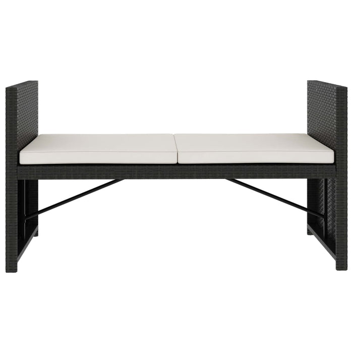 Set mobilier de grădină cu perne, 5 piese, negru, poliratan - WALTI WALTI