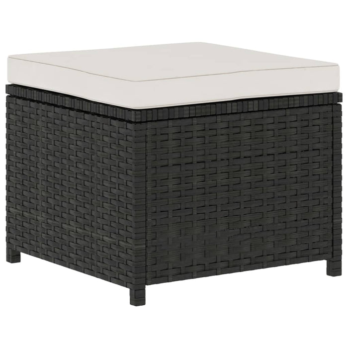Set mobilier de grădină cu perne, 5 piese, negru, poliratan - WALTI WALTI