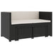 Set mobilier de grădină cu perne, 5 piese, negru, poliratan - WALTI WALTI