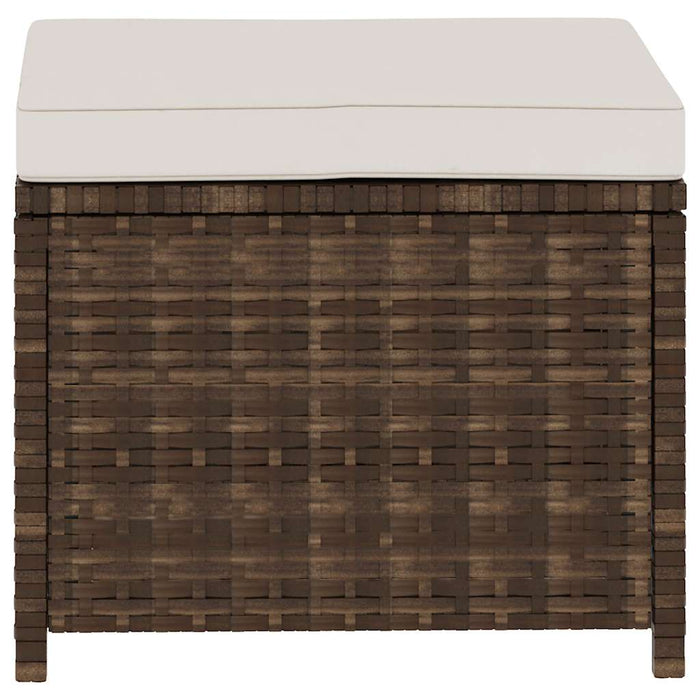 Set mobilier de grădină cu perne, 5 piese, maro, poliratan - WALTI WALTI