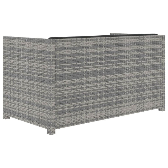 Set mobilier de grădină cu perne, 5 piese, gri, poliratan - WALTI WALTI