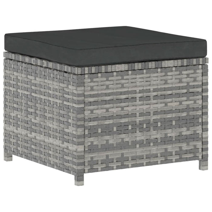 Set mobilier de grădină cu perne, 5 piese, gri, poliratan - WALTI WALTI