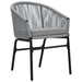 Set mobilier de bistro cu perne, 3 piese, gri, ratan PE - WALTI WALTI
