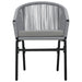 Set mobilier de bistro cu perne, 3 piese, gri, ratan PE - WALTI WALTI