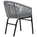 Set mobilier de bistro cu perne, 3 piese, gri, ratan PE - WALTI WALTI